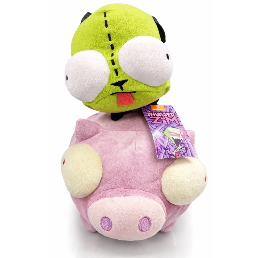Invader Zim GIR 14" Plush on Pink Pig Piggy SDCC Comic-Con Exclusive NEW NWT